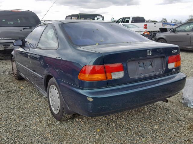 1HGEJ6222VL060518 - 1997 HONDA CIVIC DX GREEN photo 3