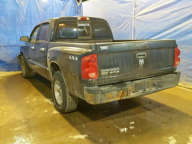 1D7HW38K98S556760 - 2008 DODGE DAKOTA SXT BLACK photo 3