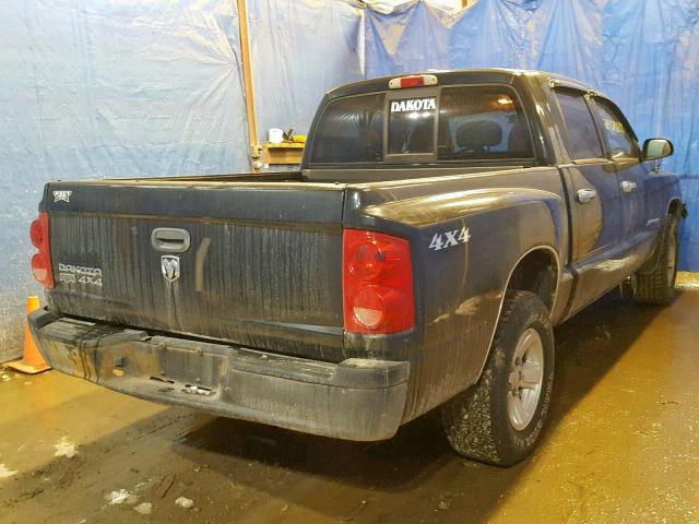 1D7HW38K98S556760 - 2008 DODGE DAKOTA SXT BLACK photo 4