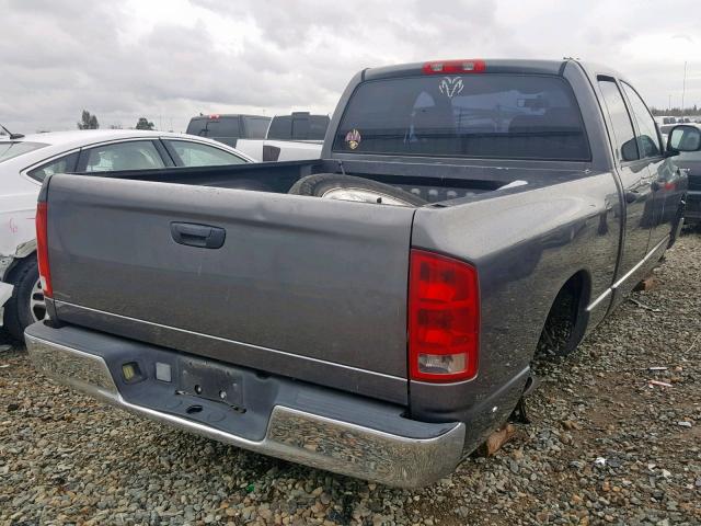 1D7HA18D04J116530 - 2004 DODGE RAM 1500 S GRAY photo 4