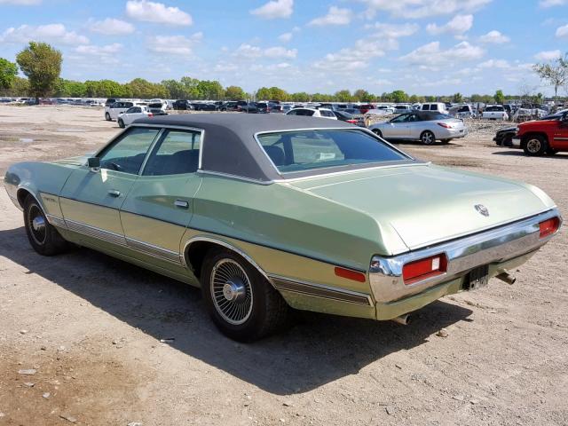 2H31F125291 - 1972 FORD GRNDTORINO GREEN photo 3