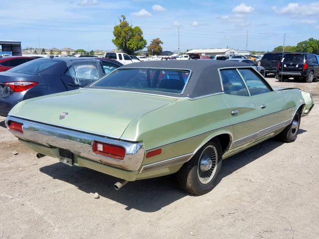 2H31F125291 - 1972 FORD GRNDTORINO GREEN photo 4