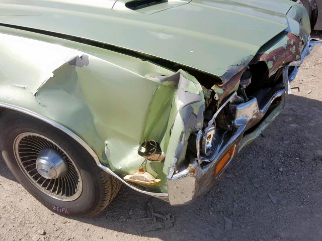 2H31F125291 - 1972 FORD GRNDTORINO GREEN photo 9