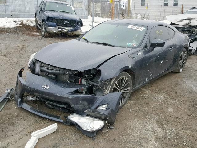 JF1ZNAA13D1704835 - 2013 TOYOTA SCION FR-S GRAY photo 2