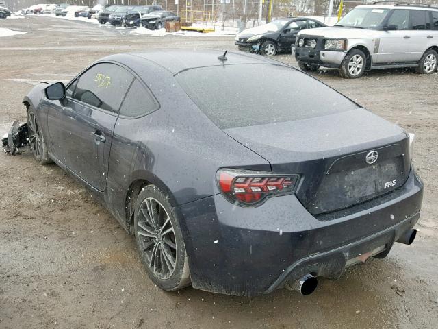 JF1ZNAA13D1704835 - 2013 TOYOTA SCION FR-S GRAY photo 3
