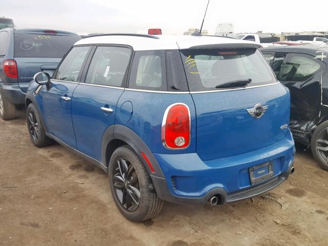 WMWZC3C57CWL85322 - 2012 MINI COOPER S C BLUE photo 3