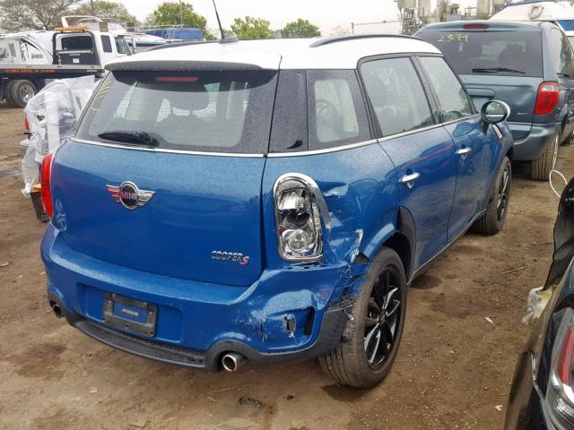 WMWZC3C57CWL85322 - 2012 MINI COOPER S C BLUE photo 4