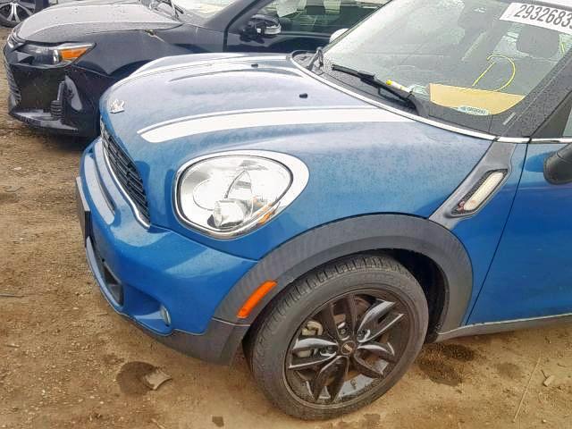 WMWZC3C57CWL85322 - 2012 MINI COOPER S C BLUE photo 9