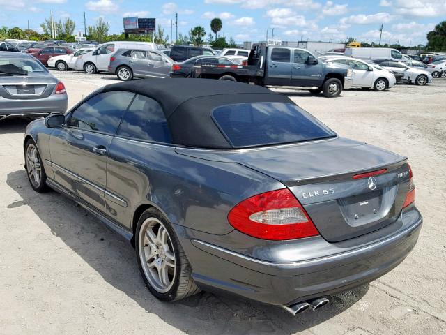 WDBTK76G66T065851 - 2006 MERCEDES-BENZ CLK 55 AMG GRAY photo 3