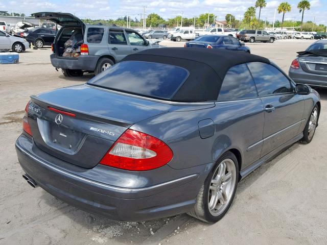 WDBTK76G66T065851 - 2006 MERCEDES-BENZ CLK 55 AMG GRAY photo 4