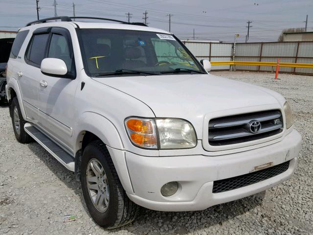 5TDZT38AX3S154939 - 2003 TOYOTA SEQUOIA LI WHITE photo 1