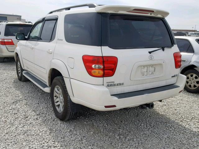 5TDZT38AX3S154939 - 2003 TOYOTA SEQUOIA LI WHITE photo 3