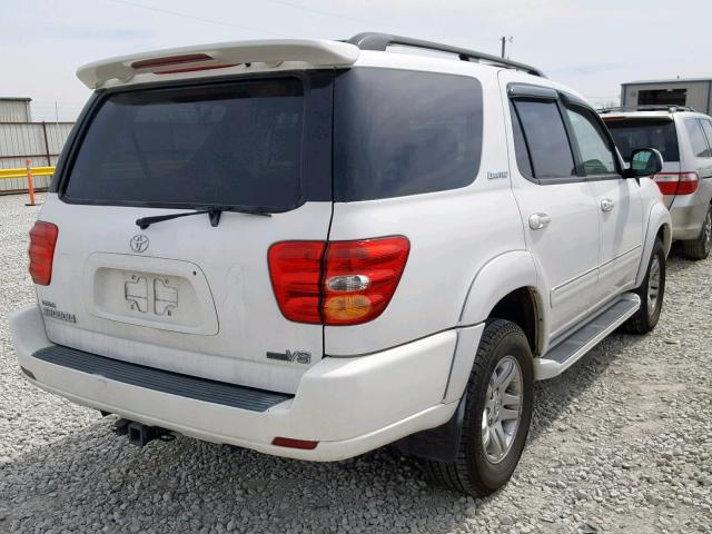 5TDZT38AX3S154939 - 2003 TOYOTA SEQUOIA LI WHITE photo 4