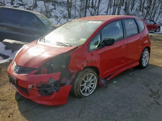 JHMGE88659C000075 - 2009 HONDA FIT SPORT RED photo 2