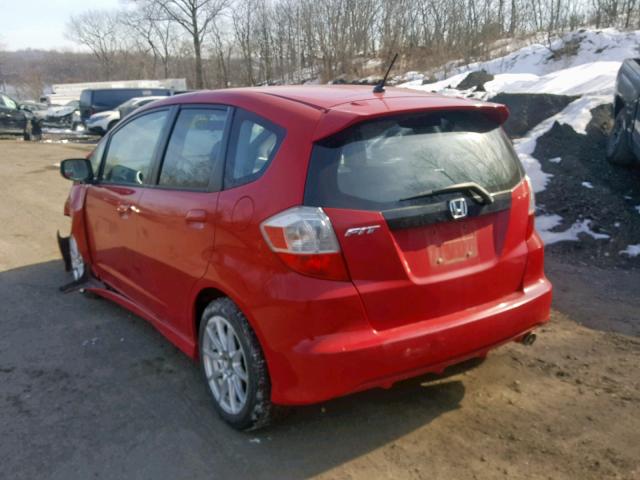 JHMGE88659C000075 - 2009 HONDA FIT SPORT RED photo 3