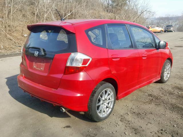 JHMGE88659C000075 - 2009 HONDA FIT SPORT RED photo 4