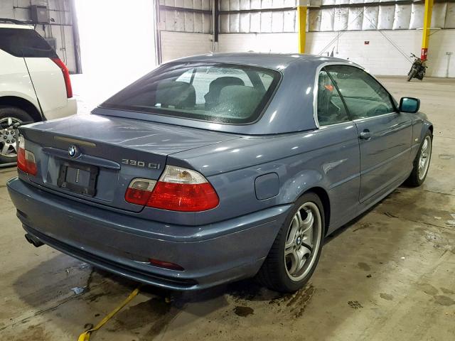 WBABS53472JU94849 - 2002 BMW 3 SERIES BLUE photo 4