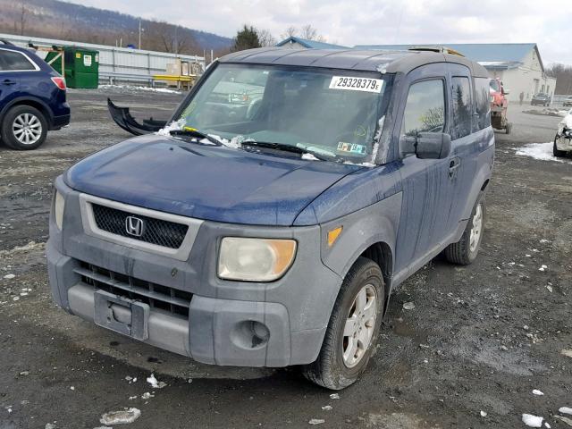 5J6YH28513L001792 - 2003 HONDA ELEMENT EX BLUE photo 2