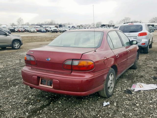 1G1ND52F04M557880 - 2004 CHEVROLET CLASSIC BURGUNDY photo 4