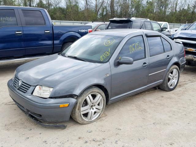 3VWSE69MX4M052254 - 2004 VOLKSWAGEN JETTA GLS GRAY photo 2