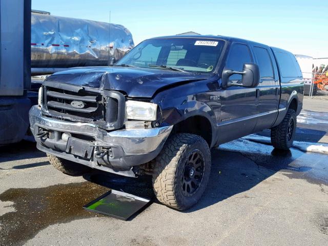 3FTSW31FX2MA19800 - 2002 FORD F350 SRW S BLUE photo 2