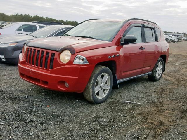 1J8FF47W67D265253 - 2007 JEEP COMPASS RED photo 2