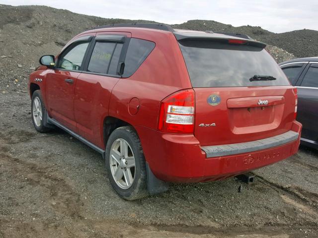 1J8FF47W67D265253 - 2007 JEEP COMPASS RED photo 3