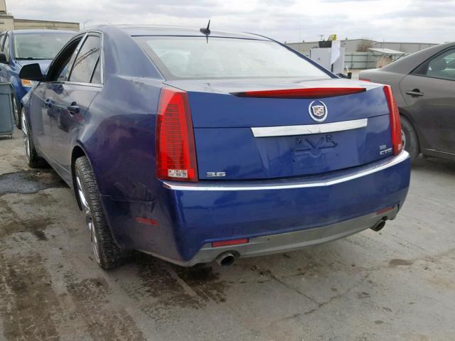 1G6DP57V080122576 - 2008 CADILLAC CTS HI FEA BLUE photo 3