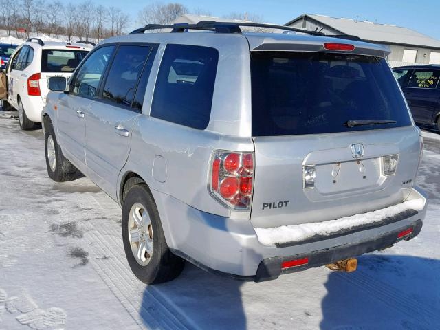 5FNYF18208B056899 - 2008 HONDA PILOT VP SILVER photo 3