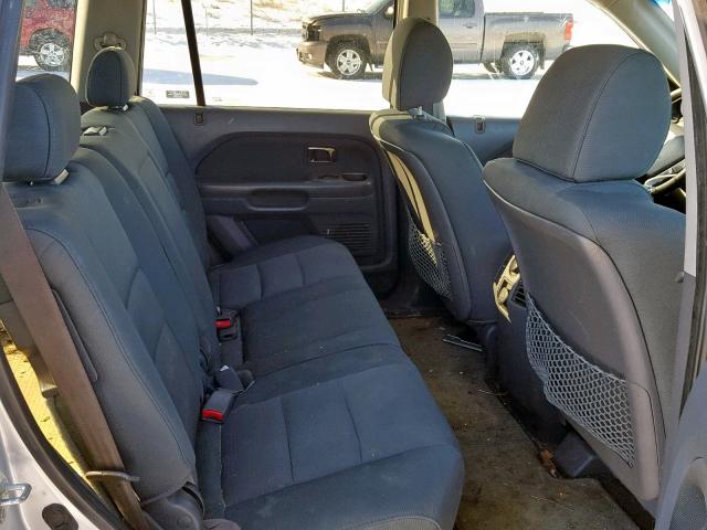 5FNYF18208B056899 - 2008 HONDA PILOT VP SILVER photo 6