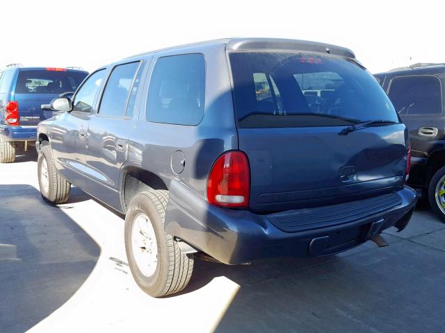 1D4HS38N93F500922 - 2003 DODGE DURANGO SP GRAY photo 3