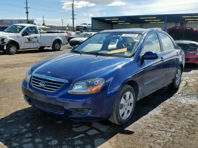 KNAFE221395637409 - 2009 KIA SPECTRA EX BLUE photo 2