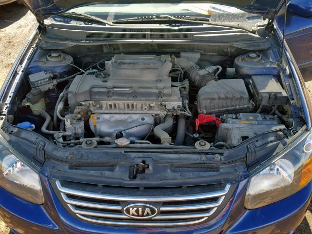 KNAFE221395637409 - 2009 KIA SPECTRA EX BLUE photo 7