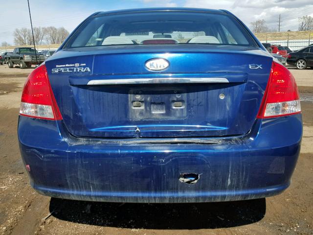 KNAFE221395637409 - 2009 KIA SPECTRA EX BLUE photo 9