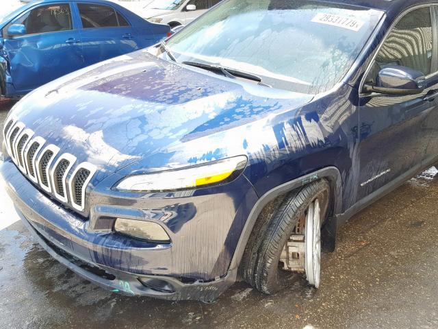 1C4PJLCB5FW700371 - 2015 JEEP CHEROKEE L BLUE photo 9