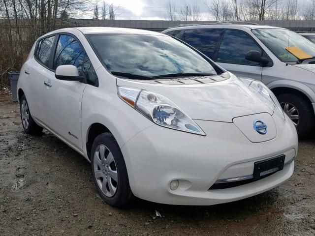 1N4AZ0CP1DC425160 - 2013 NISSAN LEAF S WHITE photo 1