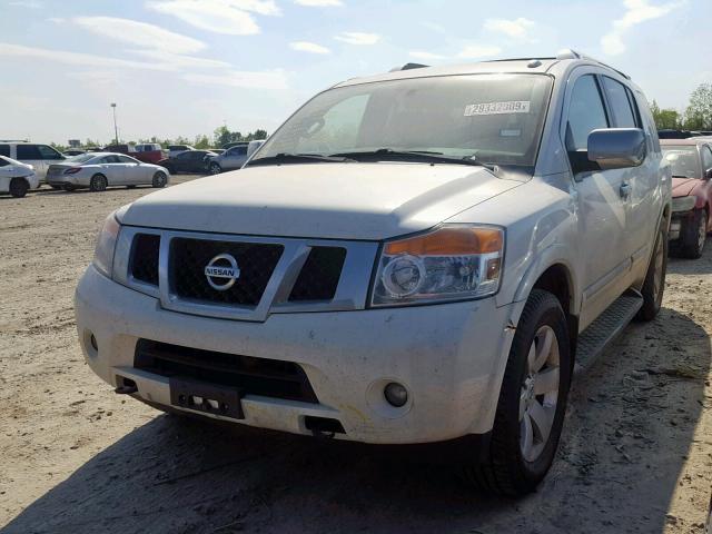 5N1BA0ND4EN613102 - 2014 NISSAN ARMADA SV WHITE photo 2