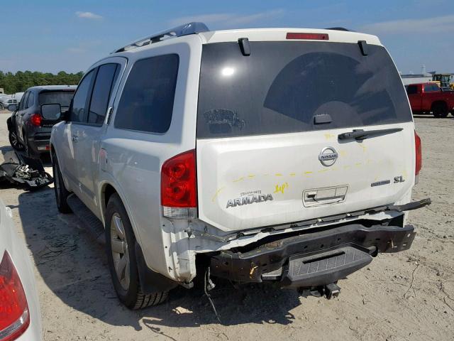 5N1BA0ND4EN613102 - 2014 NISSAN ARMADA SV WHITE photo 3