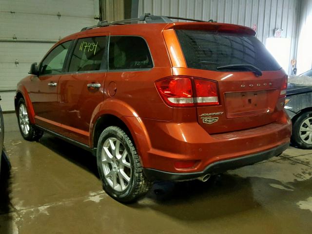 3C4PDDFG1ET103940 - 2014 DODGE JOURNEY R/ ORANGE photo 3