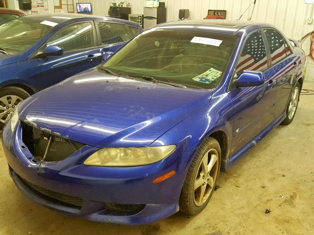 1YVHP80D655M11200 - 2005 MAZDA 6 S BLUE photo 2