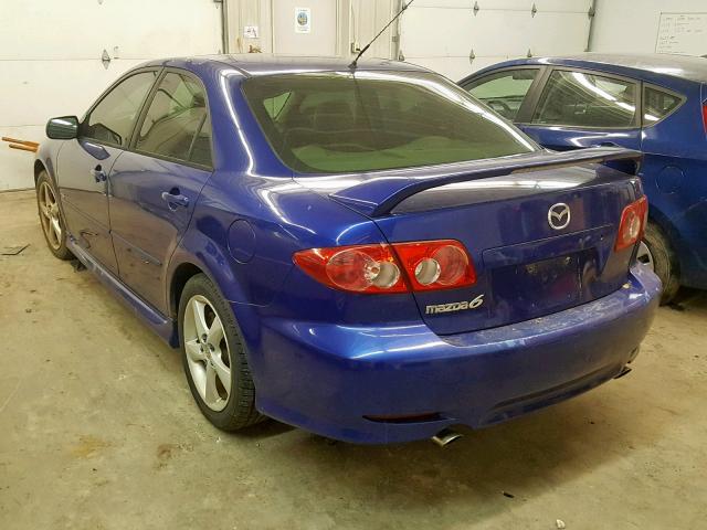 1YVHP80D655M11200 - 2005 MAZDA 6 S BLUE photo 3