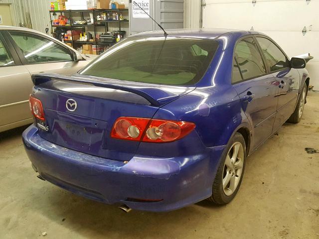 1YVHP80D655M11200 - 2005 MAZDA 6 S BLUE photo 4