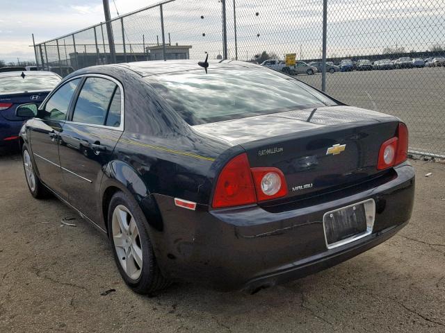 1G1ZB5EB1AF183036 - 2010 CHEVROLET MALIBU LS BLACK photo 3