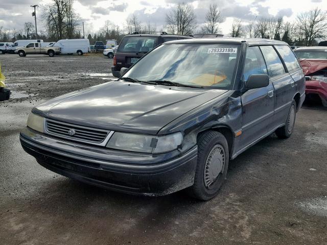 4S3BJ632XN7906421 - 1992 SUBARU LEGACY L BLACK photo 2