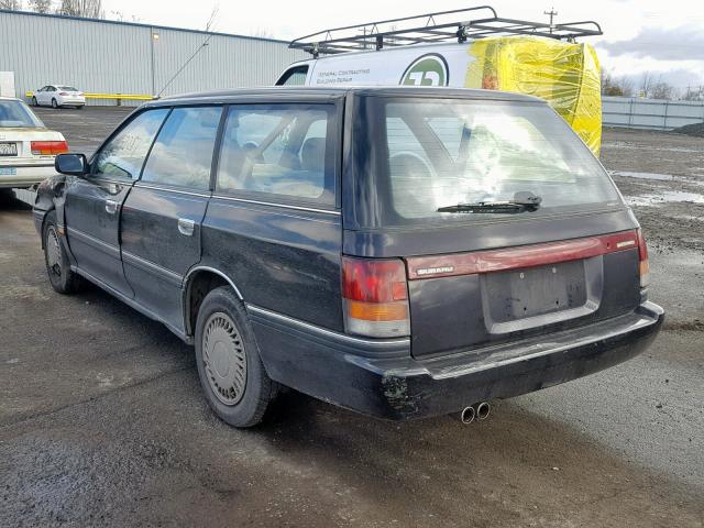 4S3BJ632XN7906421 - 1992 SUBARU LEGACY L BLACK photo 3