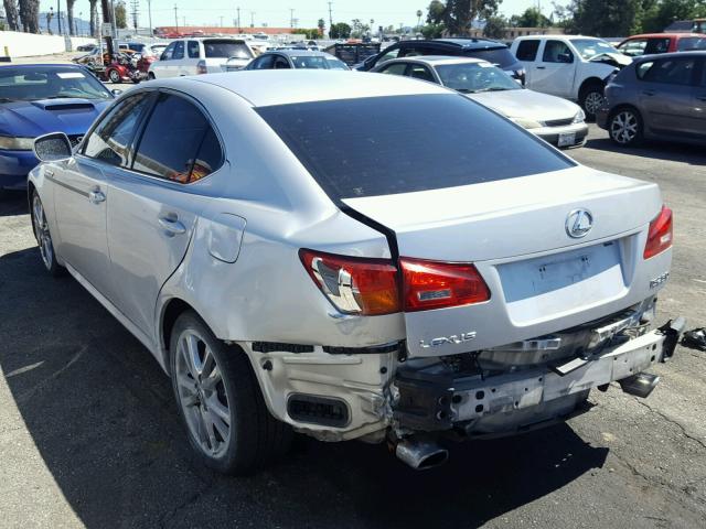 JTHBK262X62002633 - 2006 LEXUS IS 250 SILVER photo 3