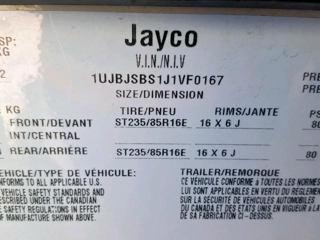 1UJBJSBS1J1VF0167 - 2018 JAYC OCTANE BEIGE photo 10