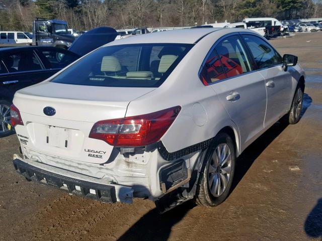 4S3BNAB64H3025964 - 2017 SUBARU LEGACY 2.5 WHITE photo 4