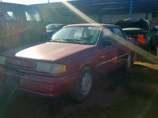 1FAPP36X3NK139508 - 1992 FORD TEMPO GL RED photo 2