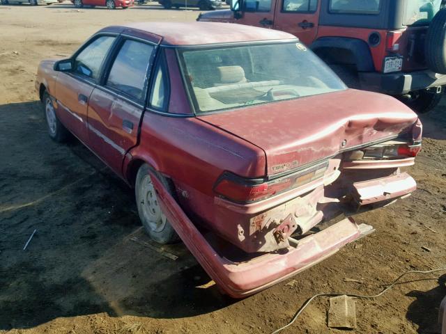1FAPP36X3NK139508 - 1992 FORD TEMPO GL RED photo 3
